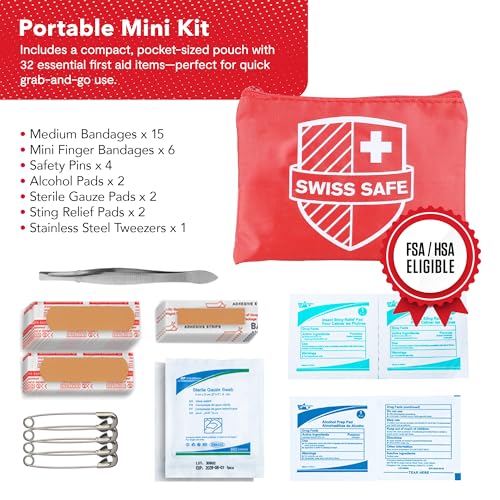 Swiss Safe 2-in-1 348 Pcs Large First Aid Kit for Camping - Image 5
