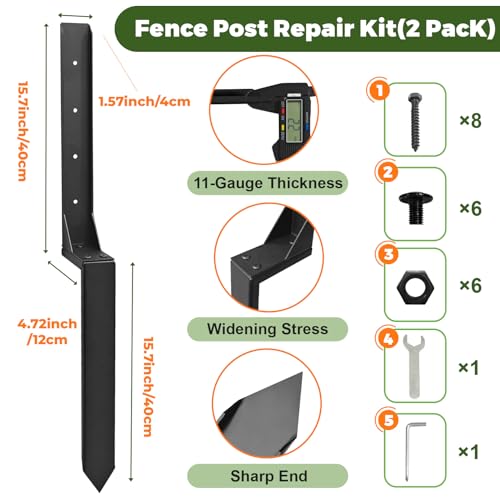 Fence Post Repair Kit, Thickened Heavy Duty Fence Post | Home Repair - Image 3
