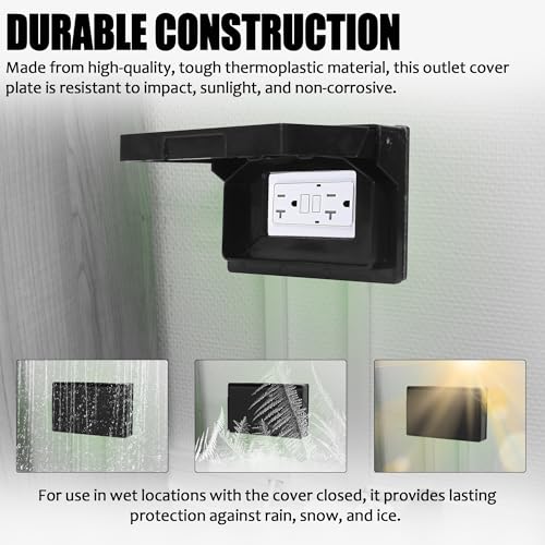 (2-Pack) RV Exterior Power Outlet Cover Plate | Home Repair - Image 5