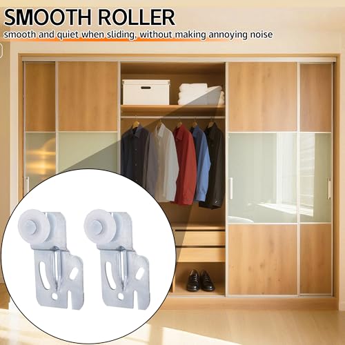 10Pcs Sliding Closet Door Roller Kit, Wardrobe Door Roller - Image 7