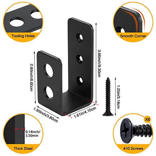 2x4 (1.5x3.5 inch) Door Barricade Brackets (2 pcs) | Drop - Image 3
