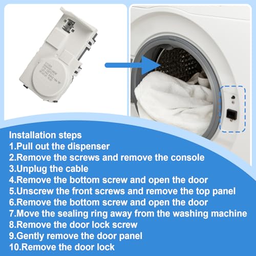 WH01X29528 Washer Door Lock Compatible with GE Front Load - Image 8