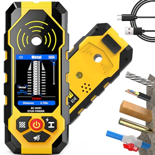 ZC-D201 6-in-1 Stud Finder, Wall Scanner Detects Wood | Home Repair - Image 2