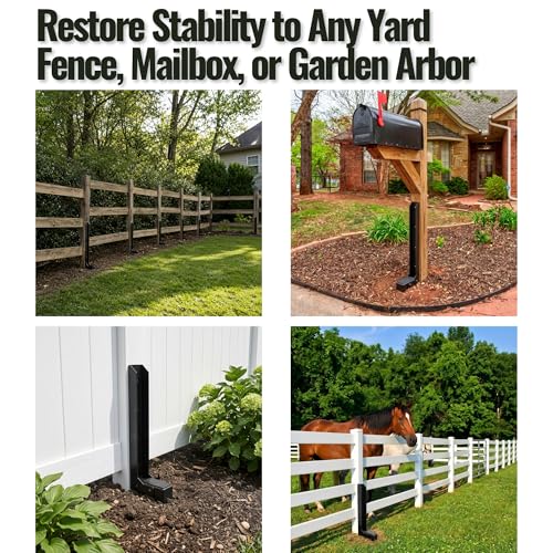 Fence Post Repair Kit Heavy Duty Steel Repair Brackets | Home Repair - Image 3
