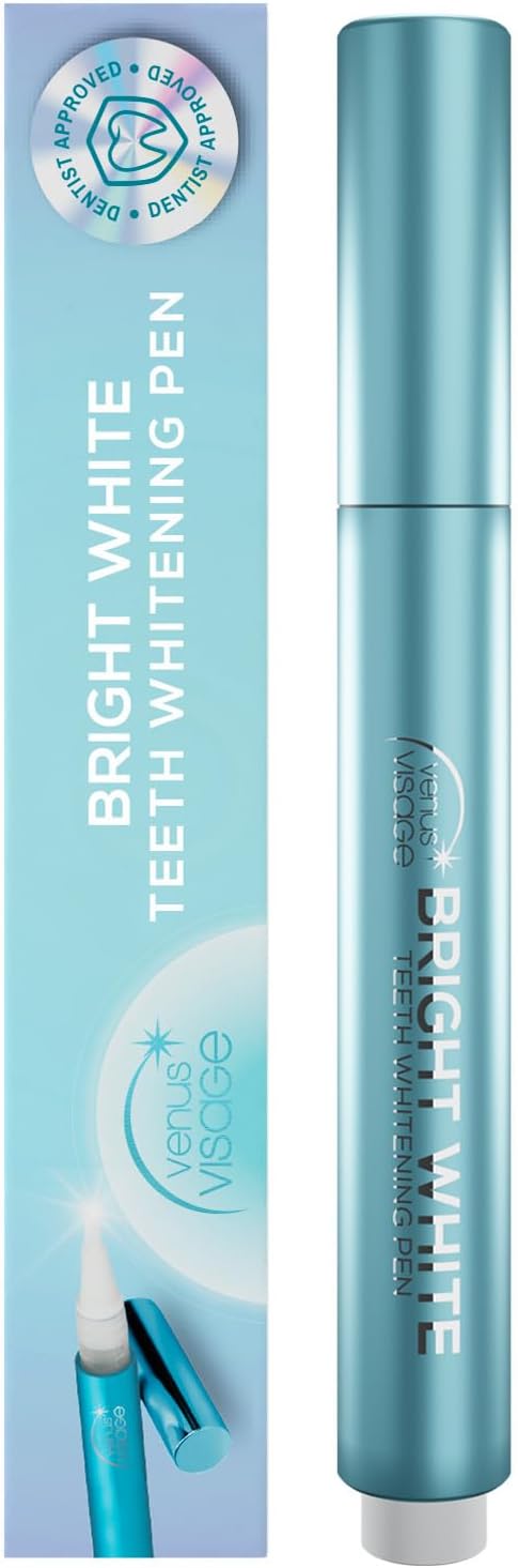 Venus Visage Teeth Whitening Pen (1 Pack) - Effective Teeth Whitening Gel - 10+ Uses - Professional Formula - Mint Flavor - No Sensitivity