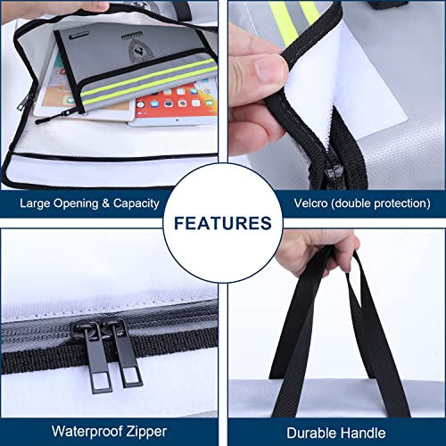Fireproof Water Splash Resistant Document Bag Set 2 Pack - Image 7