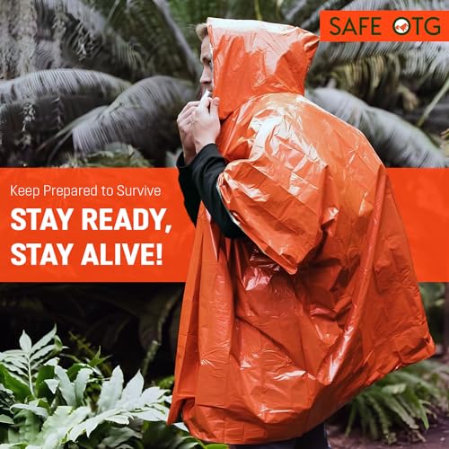 Emergency Survival Rain Poncho 4 pack Thermal Mylar Space - Image 5