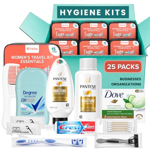 Hygiene Kits Bulk 25 Pack Womens Travel Size Toiletries - Image 2