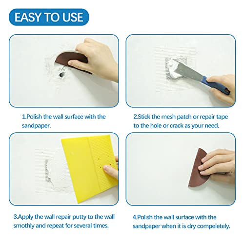 HOMMEE 19Pcs Drywall Patch Repair Kit, 4/6/8/10 inch | Home Repair - Image 7