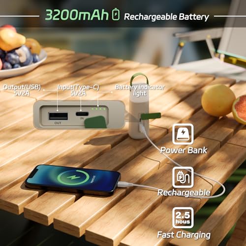 Rechargeable Camping Lantern, 350h Runtime Mini Flashlight - Image 4