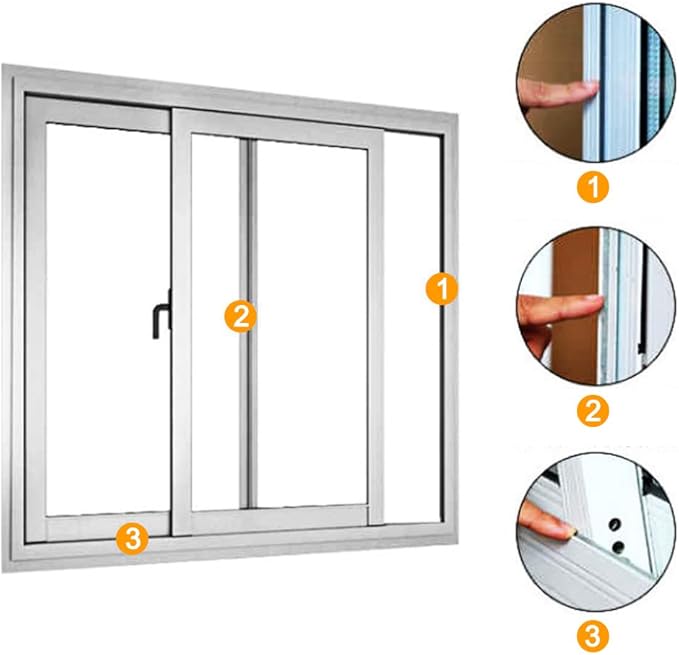Bruiefpap 39.4FT Weather Stripping for Doors and Windows, Self-Adhesive Window Insulation for Winter, Weatherstrip for Draft Stopper, Soundproofing, Dustproof, 0.35'' Wide x 0.2'' Thick, Grey
