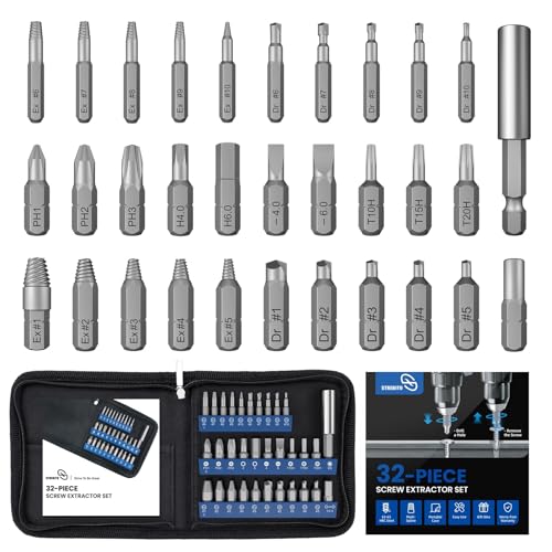 STREBITO 32PCS Damaged Screw Extractor Set, Stripped Screw - Image 2
