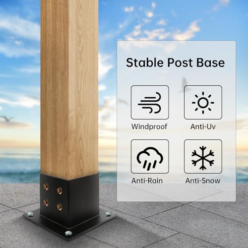 4×4 Post Base 4 Pcs,Deck Post Brackets - Image 4