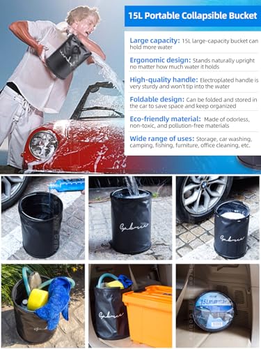 4 Gallon Collapsible Bucket with Handle,Waterproof- Car - Image 4