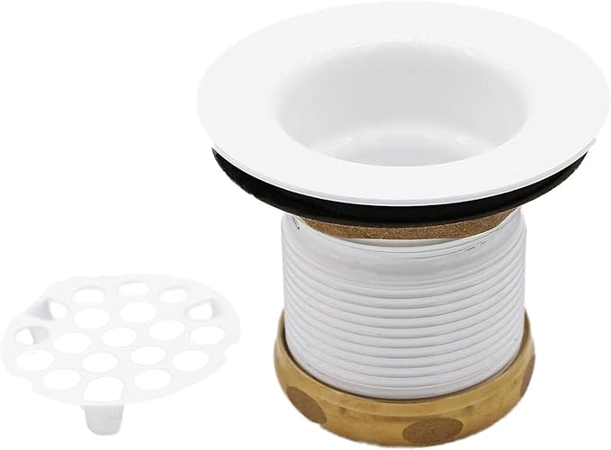 Westbrass Grid Basket Style Bar Sink Strainer, Powder Coat White, D2181-50