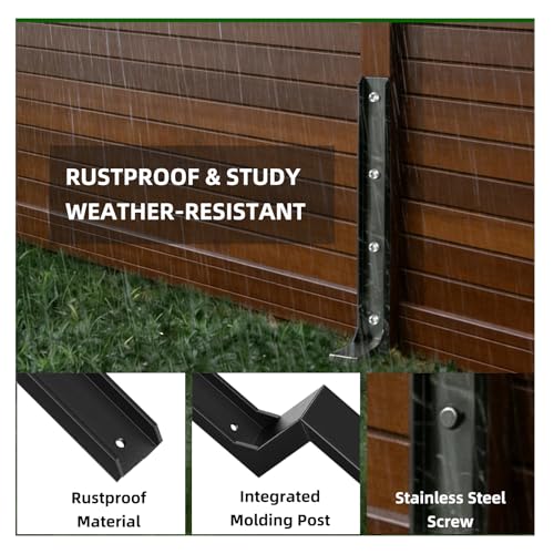 5PCS Fence Post Repair Kit, Heavy Duty Fence Posts Repair - Image 4