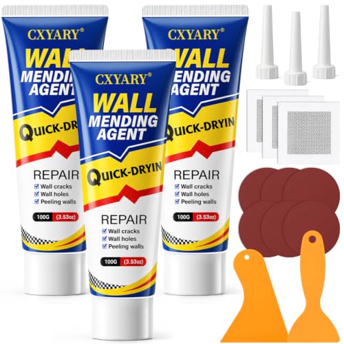 Drywall Repair Kit 3 Tubes,Spackle Wall Repair Paste Kit - Image 2