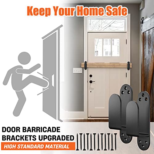 2x4 Door Barricade Brackets, Heavy Duty 2x4 Lumber Black 4PCS - Image 4