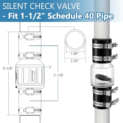 1-1/2" Silent Sump Pump Check Valve, Fit 1-1/2" Pipe - Image 3