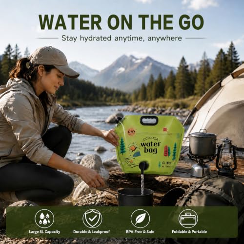 2 Pack Camping Water Container, 2 Gallon Collapsible Water - Image 6
