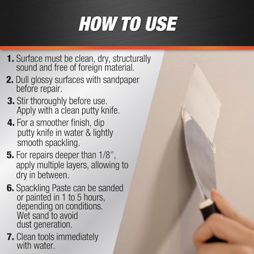 DAP Spackling Paste, White, 32 Oz (7079810204) - Image 5
