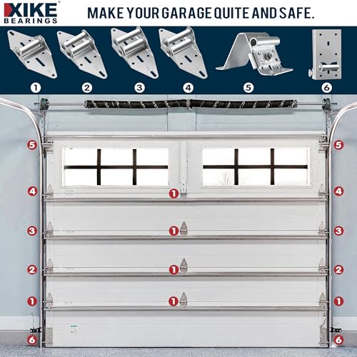 XiKe 2" Max Nylon Garage Door Roller Hardware Kit for 8x8 - Image 7