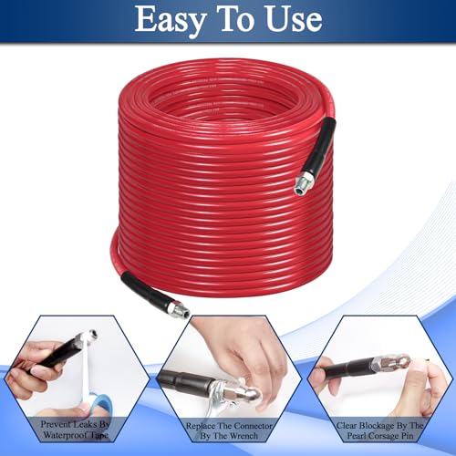 100FT Sewer Jetter Kit for Pressure Washer, 1/4''NPT Drain - Image 7