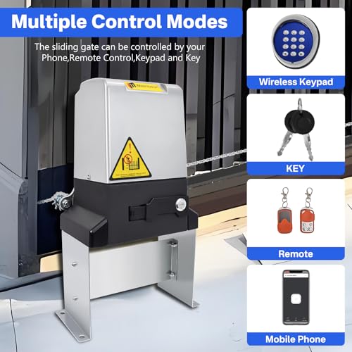 4400lb Automatic Sliding Gate Opener APP Control with 4 - Image 5