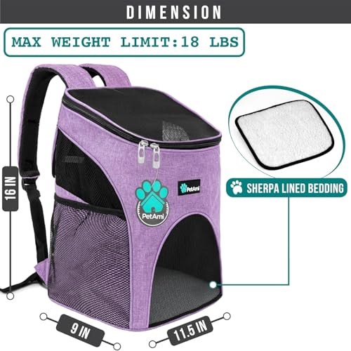 PetAmi Cat Backpack Carrier for Small Dogs and Large Cats - Image 3