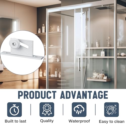 Yaocom 4 Pack 3/4" Glass Shower Door Roller Brackets, Flat - Image 6