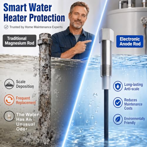Powered Anode Rod for Water Heater–Eliminate Odor,Titanium - Image 3