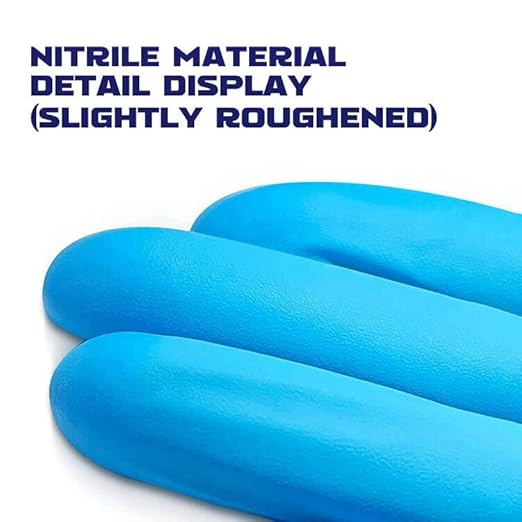 GMG SINCE1988 Exam Gloves,Blue Nitrile Gloves,Disposable Nitrile Gloves 4 Mil for House Cleaning, Food Preparation, Nursing, Auto Repair