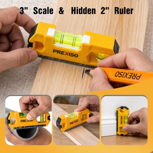 PREXISO Magnetic Stud Finder & EDC Mini Level, 4" Torpedo - Image 4