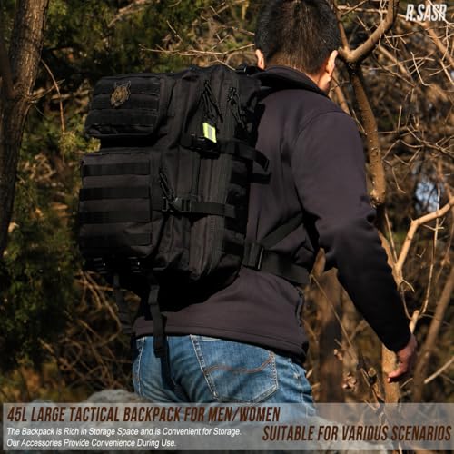 45L Tactical Backpack for Men Women, Military Assault Pack - Image 7