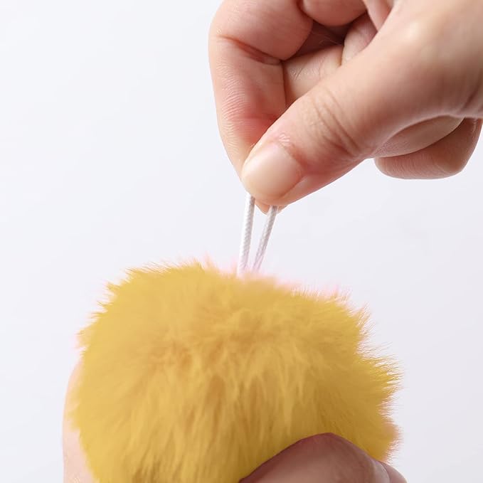 MIUPOO Craft Pom Pom Balls,Large Pink Poms Costume Accessory, Pom pom Balls for Arts and DIY Creative Crafts Decorations,Yellow,3 Inches,20 Pieces.