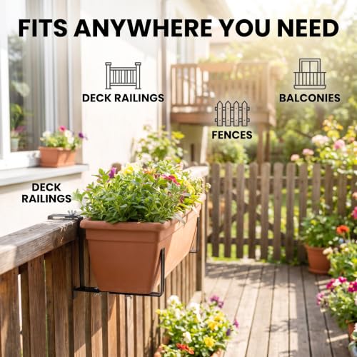 Window Box Brackets Adjustable for Deck Railing - Image 7