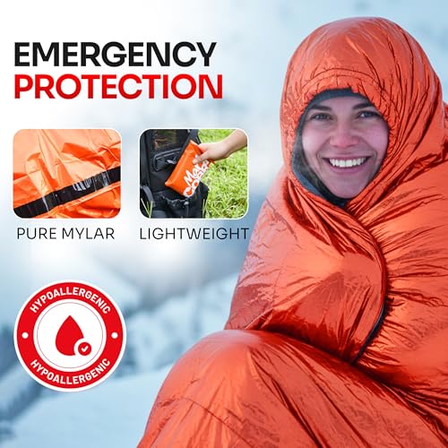 Emergency Sleeping Bag Mylar Bivy Sack Thermal Heat Survival Gear - Image 6