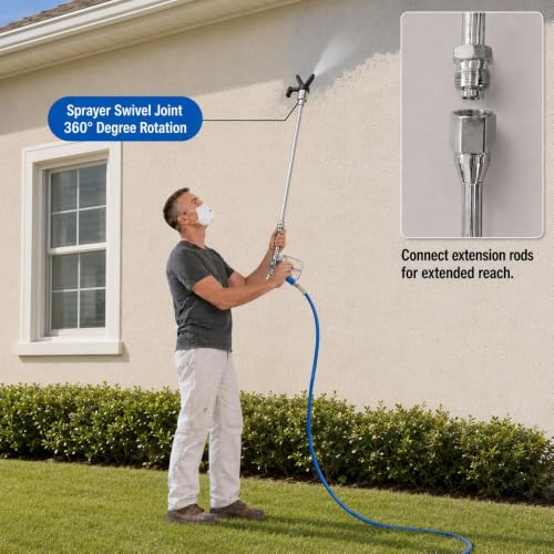 Airless Paint Sprayer Gun Kit, 3600 PSI, 25 ft Hose, 14PCS - Image 5