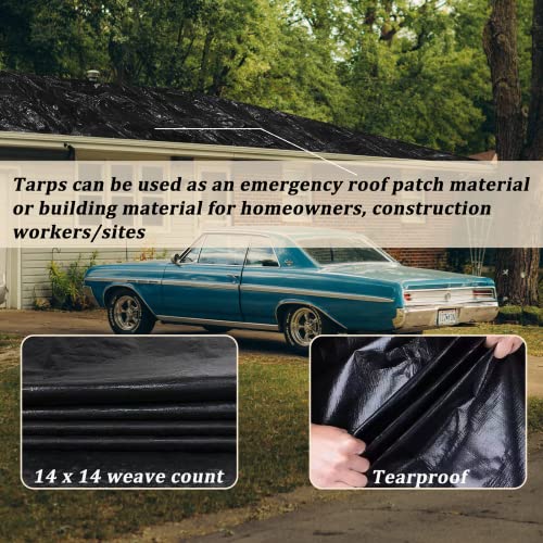 UCINNOVATE Heavy Duty 14Mil Waterproof Poly Tarp 6.5x10FT - Image 4