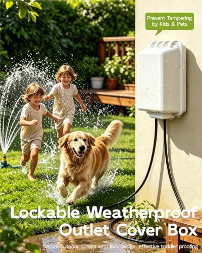 Lockable Waterproof Electrical Outlet Cover Box with Key, 1pc - Image 7