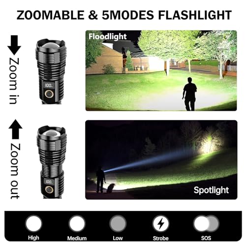 Rechargeable Flashlights High Lumens, 100000LM LED Super Bright - Image 3