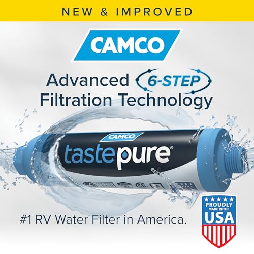 Camco Tastepure RV Water Filter - GAC & KDF Filtration - Made - Image 4