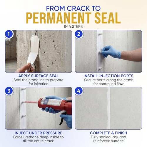 SolidFix 10ft Concrete Crack Repair Kit with All Tools – | Home Repair - Image 6