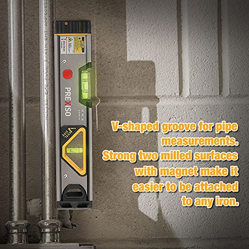 PREXISO 2-in-1 Laser Level 100Ft/30Ft, 12" Magnetic Spirit Level - Image 7