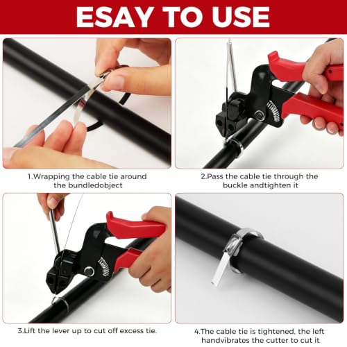 Stainless Steel Cable Tie Gun Kit, 105PCS Fastening | Phone & Computer - Image 5