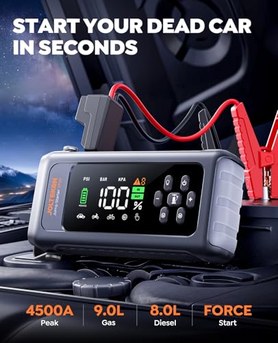 Car Battery Jump Starter with Air Compressor 4500A 150PSI - Image 3