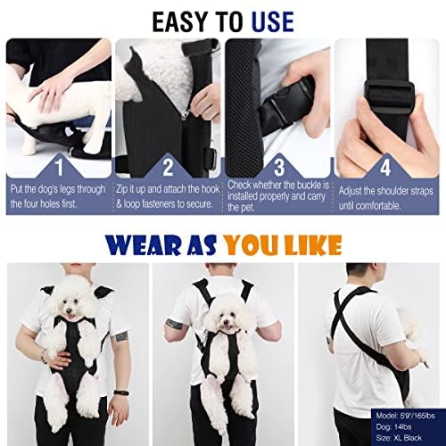 Pawaboo Dog Backpack Carrier,Front Chest Carrier for Small Dogs - Image 2