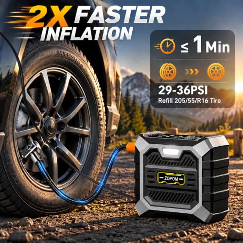 Tire Inflator Portable Air Compressor, 150 PSI DC 12V Air - Image 3