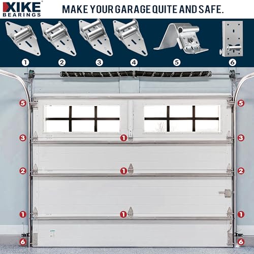 XiKe 2" Max Nylon Garage Door Roller Hardware Kit for 8x7 - Image 7