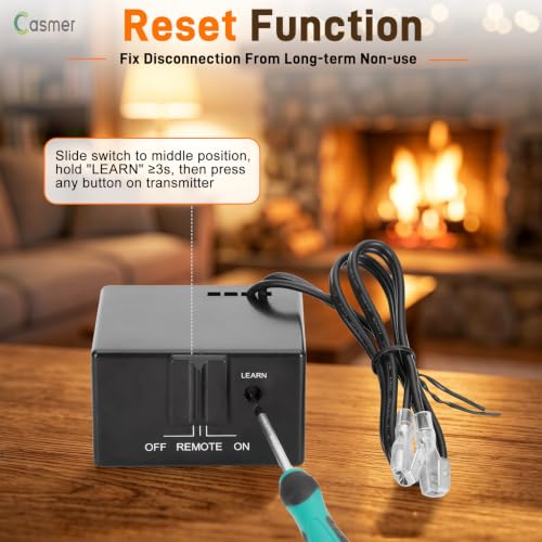 Universal Gas Fireplace Remote Control, Dual Power Millivolt - Image 7
